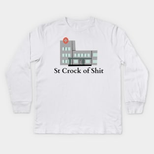 Darkplace St Crock of Shit Kids Long Sleeve T-Shirt